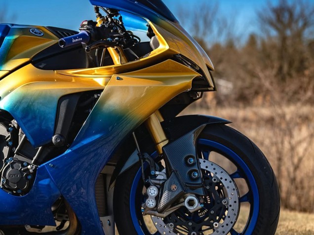 2020-2025 Yamaha YZF 1000 R1 Motorcycle Fairings - Blue Gold