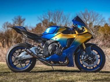 Custom 2020-2025 Yamaha YZF 1000 R1 Motorcycle Fairings - Blue Gold
