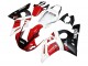1998-2002 Yamaha YZF 600 R6 Motorcycle Fairings - White Red Glossy Black