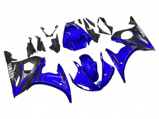 2006-2009 Yamaha YZF R6S Motorcycle Fairings - Blue Black