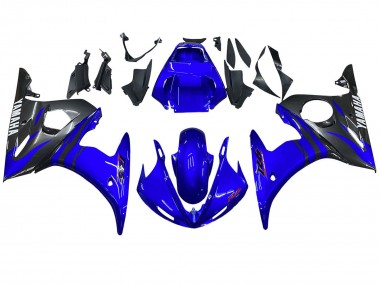 Custom 2006-2009 Yamaha YZF R6S Motorcycle Fairings - Blue Black