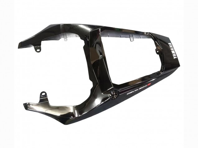 2006-2009 Yamaha YZF R6S Motorcycle Fairings - Glossy Black Matte Black White Decals