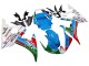 2003-2004 Yamaha YZF R6 Motorcycle Fairings - White Blue Green Red Kastinee Dunlop Motul
