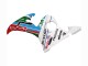 2006-2009 Yamaha YZF R6S Motorcycle Fairings - White Blue Green Red Kastinee Dunlop Motul