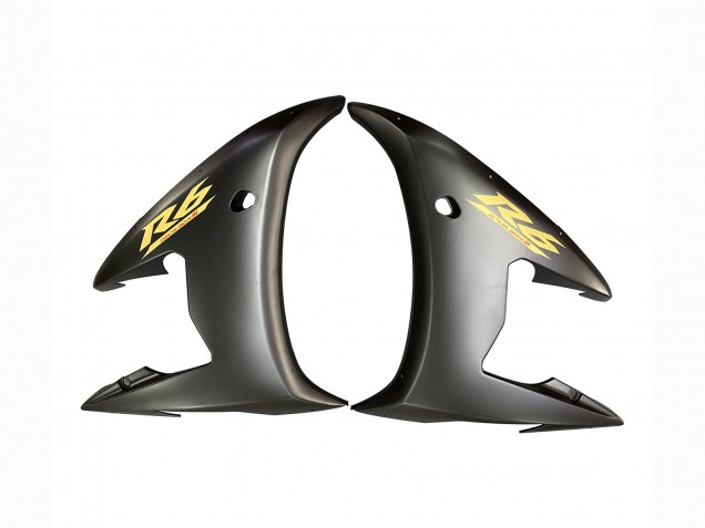 2006-2009 Yamaha YZF R6S Motorcycle Fairings - Glossy Black Matte Black Gold Decals