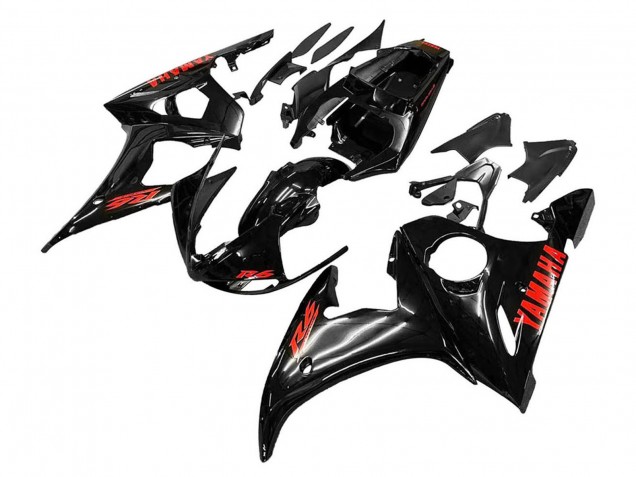 2006-2009 Yamaha YZF R6S Motorcycle Fairings - Glossy Black Red
