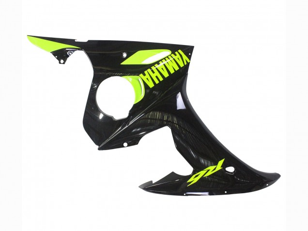 2006-2009 Yamaha YZF R6S Motorcycle Fairings - Glossy Black Neon Yellow