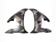 2006-2009 Yamaha YZF R6S Motorcycle Fairings - Grey Matte Black Geometric