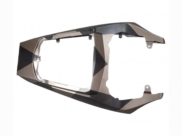 2006-2009 Yamaha YZF R6S Motorcycle Fairings - Grey Matte Black Geometric