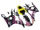 2003-2004 Yamaha YZF R6 Motorcycle Fairings - Yellow Pink Glossy Black Rossi Repsol 46