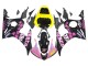 2006-2009 Yamaha YZF R6S Motorcycle Fairings - Yellow Pink Glossy Black Rossi Repsol 46