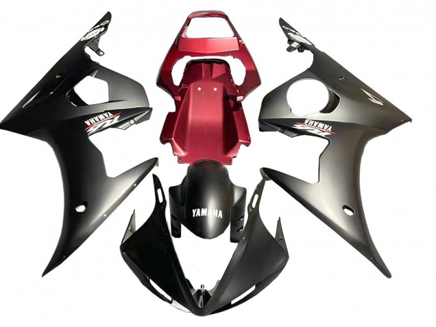 2006-2009 Yamaha YZF R6S Motorcycle Fairing - Red Matte Black