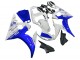 2006-2009 Yamaha YZF R6S Motorcycle Fairings - White Blue GYTR