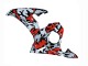 2003-2004 Yamaha YZF R6 Motorcycle Fairings - Black Red Grey Camouflage