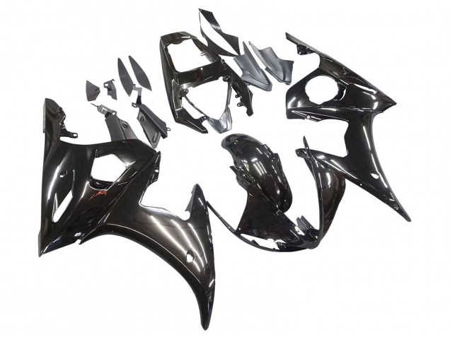 2003-2004 Yamaha YZF R6 Motorcycle Fairings - Glossy Black