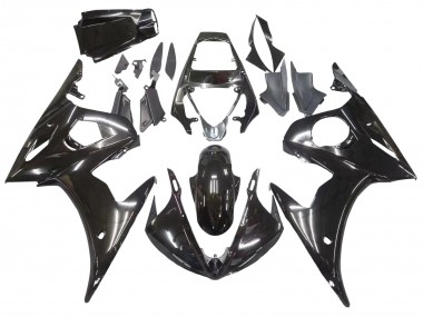 Custom 2003-2004 Yamaha YZF R6 Motorcycle Fairings - Glossy Black