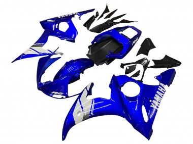 Custom 2005 Yamaha YZF 600 R6 Motorcycle Fairing - Blue White