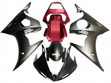 Custom 2005 Yamaha YZF 600 R6 Motorcycle Fairing - Matte Black Red