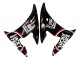 2005 Yamaha YZF 600 R6 Motorcycle Fairings - Glossy Black White Lucky Strike Motul