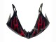 2005 Yamaha YZF 600 R6 Motorcycle Fairings - Black with Red Flame