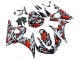 2005 Yamaha YZF 600 R6 Motorcycle Fairings - Black Red Grey Camouflage