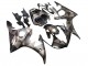 2005 Yamaha YZF 600 R6 Motorcycle Fairings - Matte Black Grey Geometric