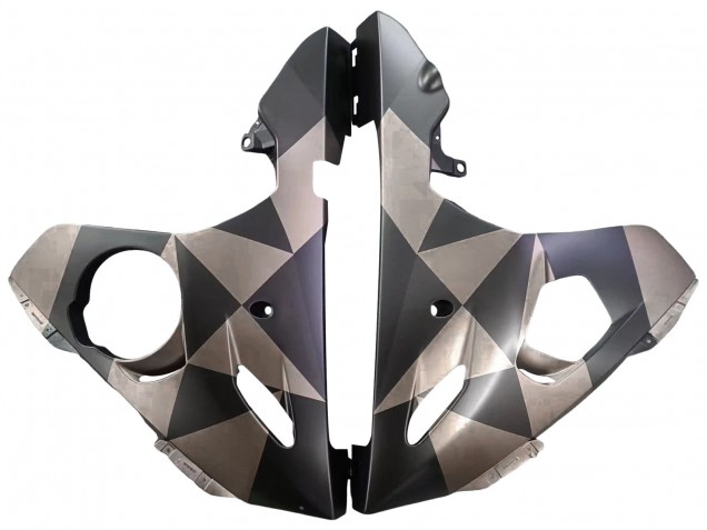2005 Yamaha YZF 600 R6 Motorcycle Fairings - Matte Black Grey Geometric