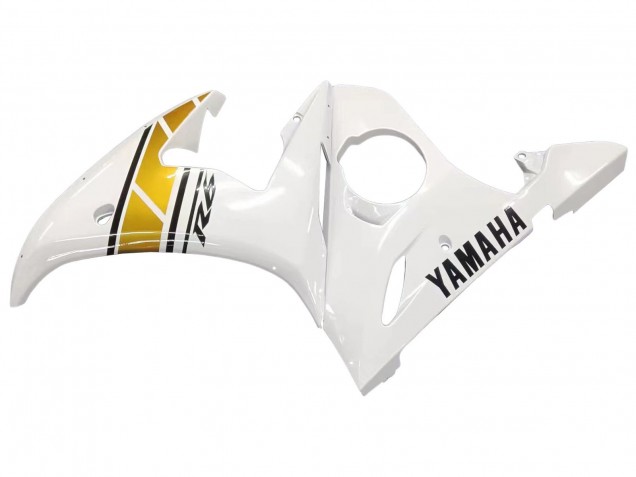 2005 Yamaha YZF 600 R6 Motorcycle Fairings - White Gold Black