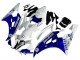 2006-2007 Yamaha YZF 600 R6 Motorcycle Fairings - White Blue Jordan