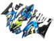 2006-2007 Yamaha YZF 600 R6 Motorcycle Fairings - Blue Neon Green Black Shark