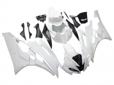 Custom 2006-2007 Yamaha YZF 600 R6 Motorcycle Fairings - White