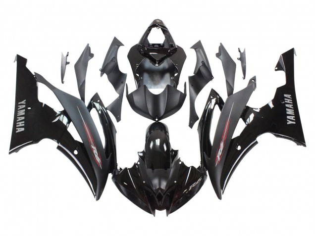 2008-2016 Yamaha YZF 600 R6 Motorcycle Fairings - Glossy Black Matte Black