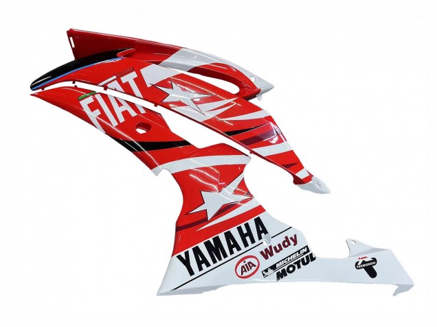 2008-2016 Yamaha YZF 600 R6 Motorcycle Fairings - White Red Black Fiat Acer