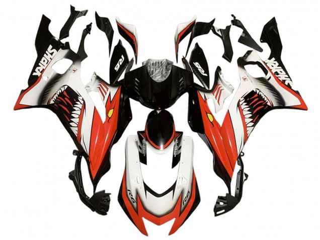 2017-2023 Yamaha YZF 600 R6 Motorcycle Fairings - White Red Black Shark