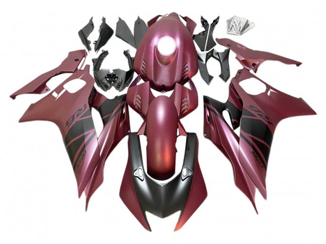 2017-2023 Yamaha YZF 600 R6 Motorcycle Fairings - Maroon Red Matte Black