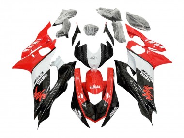 Custom 2017-2023 Yamaha YZF 600 R6 Motorcycle Fairings - White Red Black GYTR Yamalube