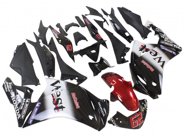 2011-2015 Honda CBR250RR Motorcycle Fairings - Glossy Black White West Red HRC 62
