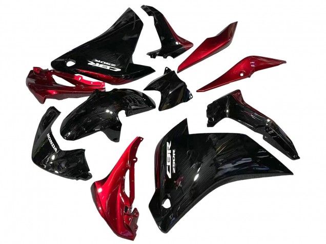 2011-2015 Honda CBR250RR Motorcycle Fairings - Glossy Black Red
