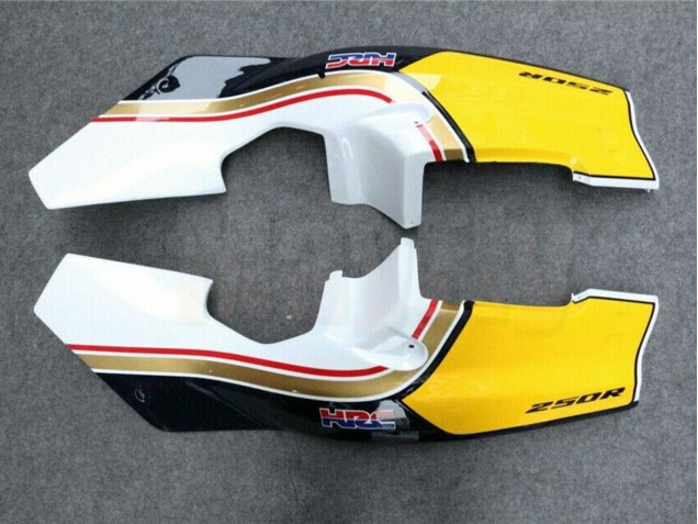 1988-1989 Honda NSR250R Motorcycle Fairings - White Yellow Gold Glossy Black