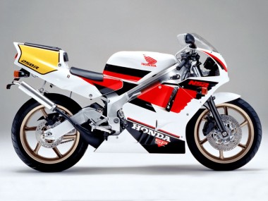 Custom 1990-1993 Honda NSR250R Motorcycle Fairings - White Red Yellow Black