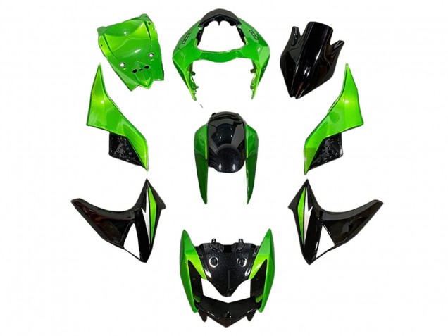 2003-2006 Kawasaki Z1000 Motorcycle Fairings - Green Glossy Black