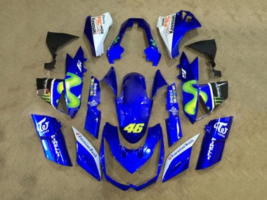 Custom 2010-2013 Kawasaki Z1000 Motorcycle Fairings - White Blue Yellow Monster