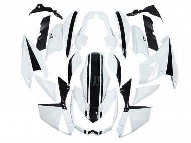 Custom 2010-2013 Kawasaki Z1000 Motorcycle Fairings - White Black