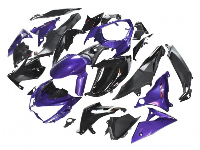 2014-2019 Kawasaki Z1000 Motorcycle Fairings - Purple Glossy Black Matte Black
