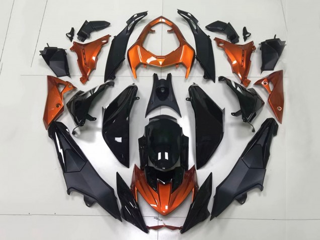 2014-2019 Kawasaki Z1000 Motorcycle Fairings - Orange Glossy Black Matte Black