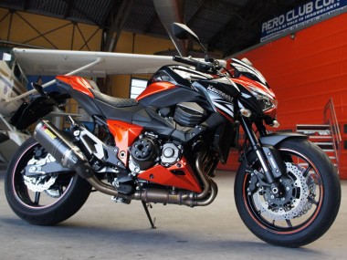Custom 2014-2019 Kawasaki Z1000 Motorcycle Fairings - Red White Orange Black