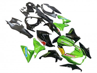 Custom 2013-2018 Kawasaki Z800 Motorcycle Fairings - Green Glossy Black Red Yellow
