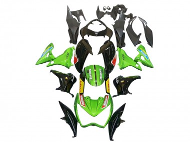 Custom 2013-2018 Kawasaki Z800 Motorcycle Fairings - Green Glossy Black Red Yellow