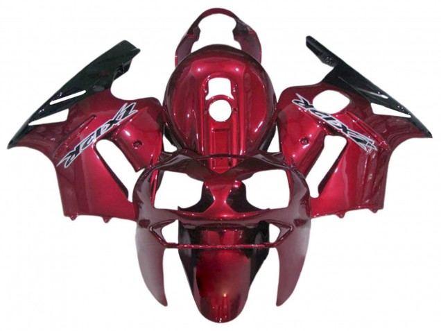 2002-2006 Kawasaki ZX12R Motorcycle Fairings - Candy Red Black