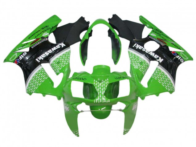 2002-2006 Kawasaki ZX12R Motorcycle Fairings - Green Black White